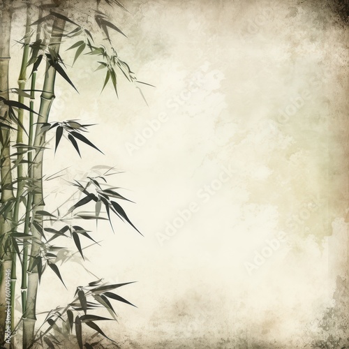 ivory bamboo background with grungy texture © Zickert
