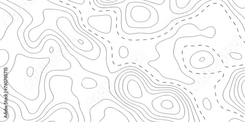 Pattern with lines and dots The stylized height of the topographic map contour in lines and contours isolated on transparent. Black and white topography contour lines map isolated on white background.