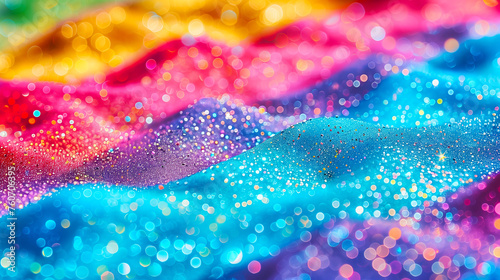 LGBT rainbow liquid with glitter