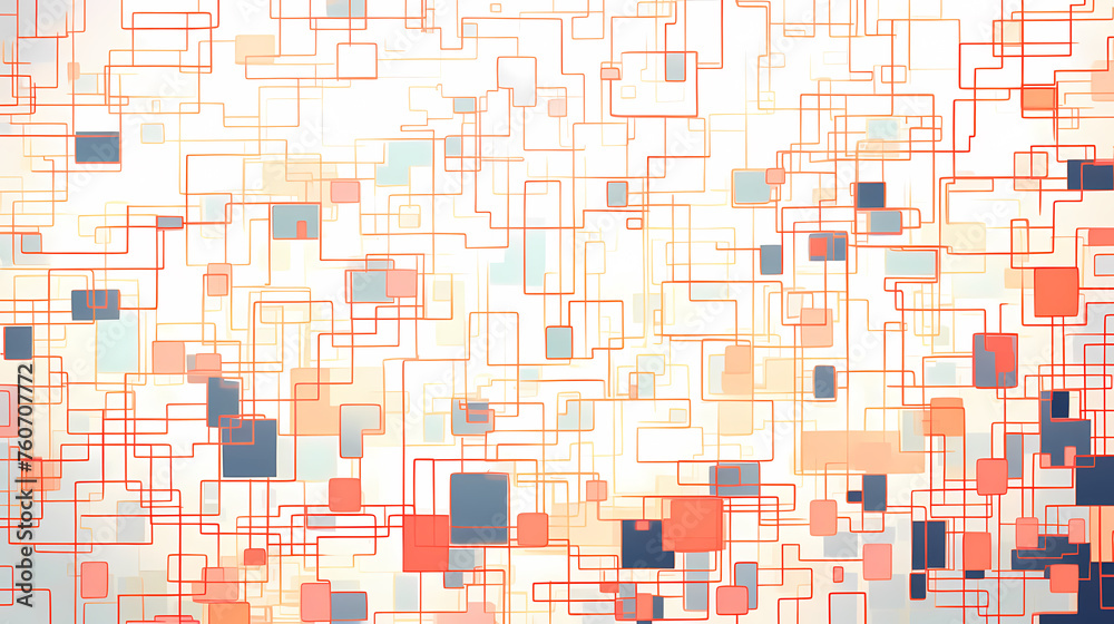 Fototapeta premium Offset quad generation art making patterns