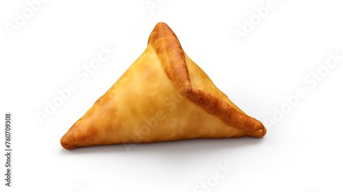 Fried Samosa Isolated on a White Background