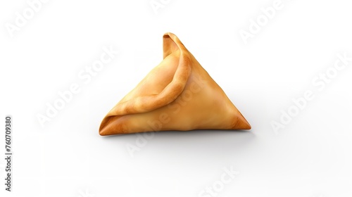 Fried Samosa Isolated on a White Background