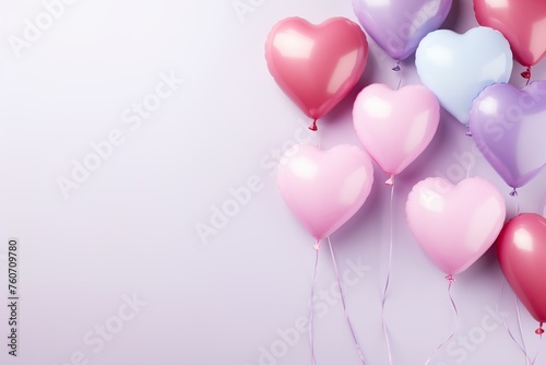 A set of delicate multi-colored inflatable layers for Valentine s Day.