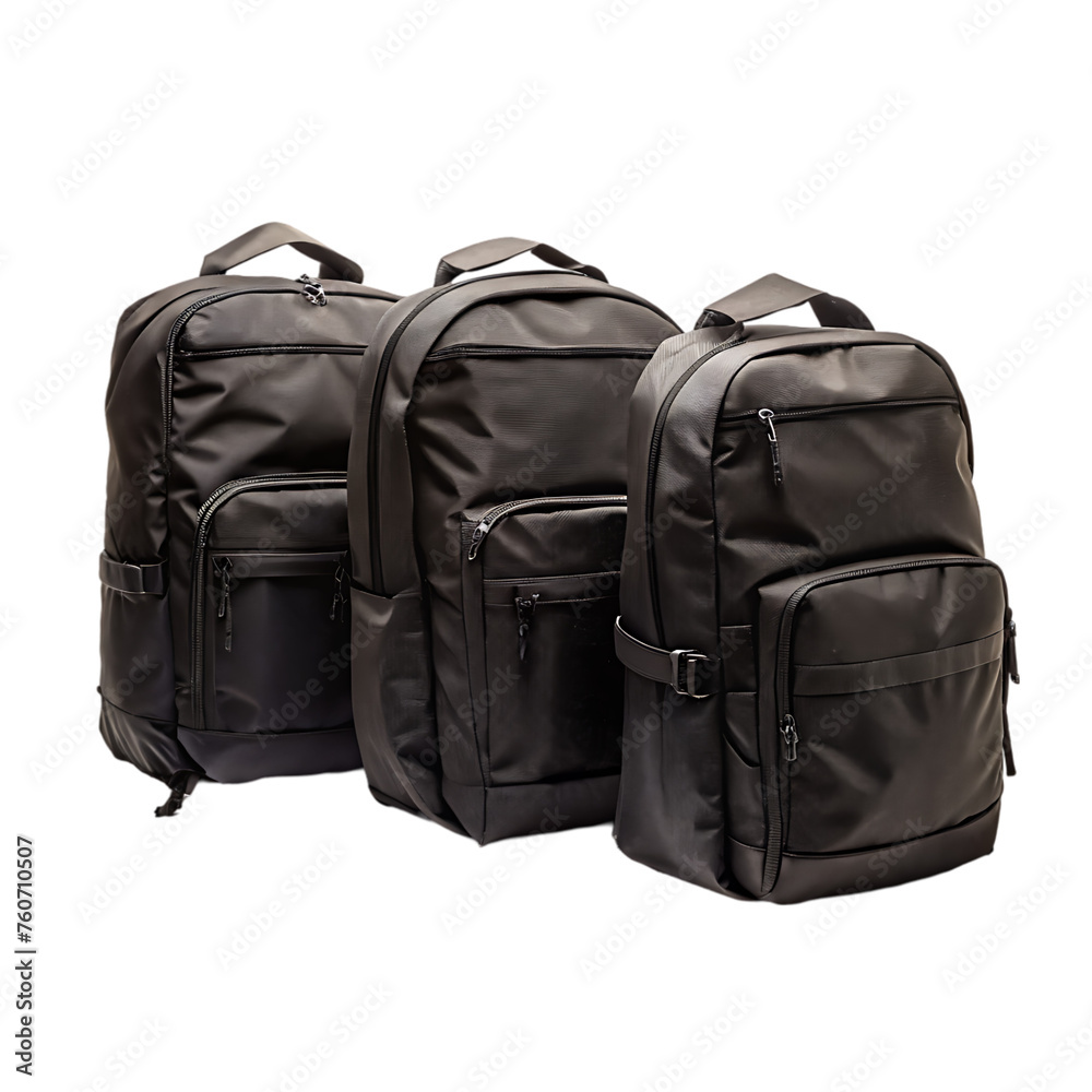Naklejka premium image of a realistic blue and red isolated backpack on transparent background