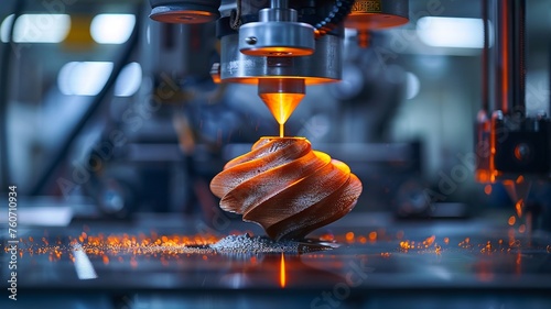 Additive manufacturing process with a 3D printer