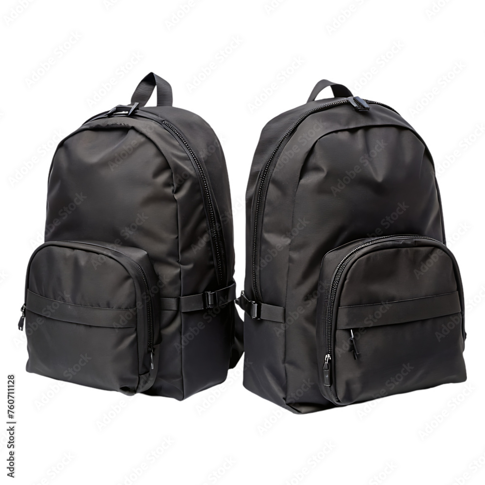 Naklejka premium image of a realistic blue and red isolated backpack on transparent background