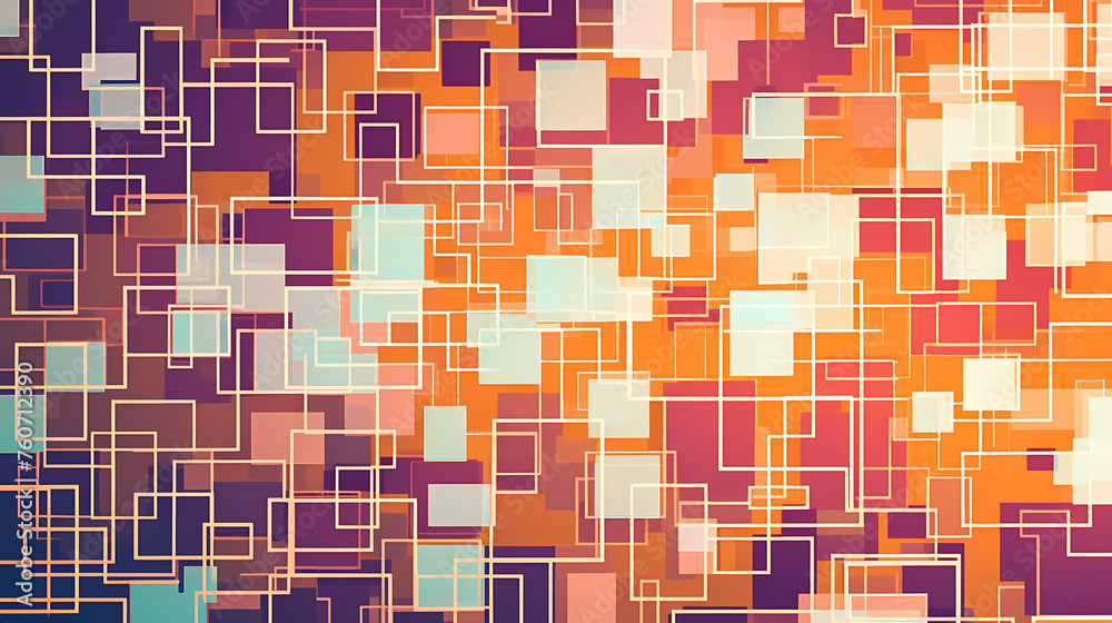 Fototapeta premium Offset quad generation art making patterns