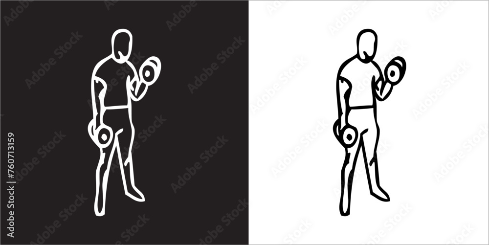 IIlustration Vector graphics of Workout Routine icon IIlustration Vector graphics of Workout Routine icon