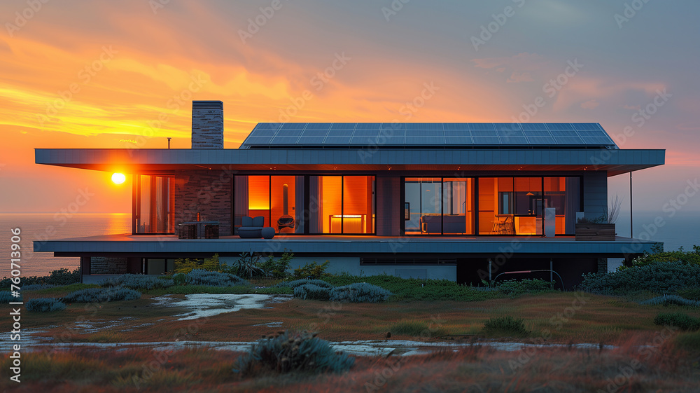 A large house with a view of the ocean A large house with a view of the ocean