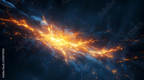 Energy explosion, futuristic abstract digital art background