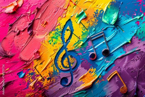 colorful soul music painting, graphic