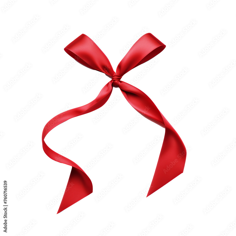 Red ribbon element: adding graceful flourish Red ribbon element: adding graceful flourish