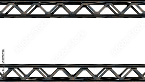 rostige Stahl-Fachwerkkonstruktion, Rahmen