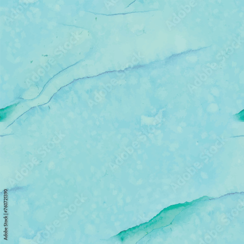 Blue Seamless Ocean. Sea Gradient Background. Green Watercolor Abstract Repeat. Sea Pastel Vector Template. Water Elegant Pattern. Soft Seamless Background. Green Ocean Background. Water Ink Ocean.