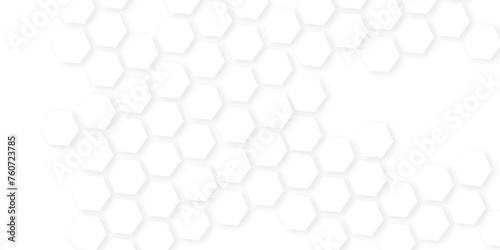 hexagon concept design abstract technology background,Abstract honeycomb background in white color.Bright white abstract hexagon wallpaper space for texture.