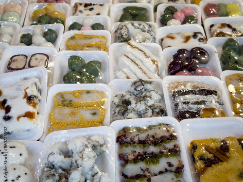 한국전통 재래시장 길거리 음식들