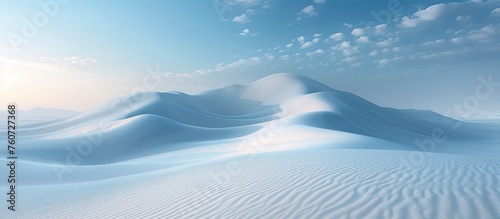White sand dunes in desert