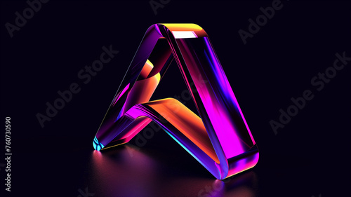 Futuristic capital letter A, for logo or drop cap use.