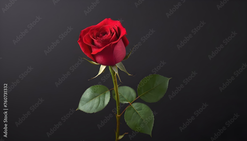 Beautiful red rose flower on black background Beautiful red rose flower on black background