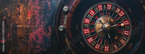 casino roulette on a dark table