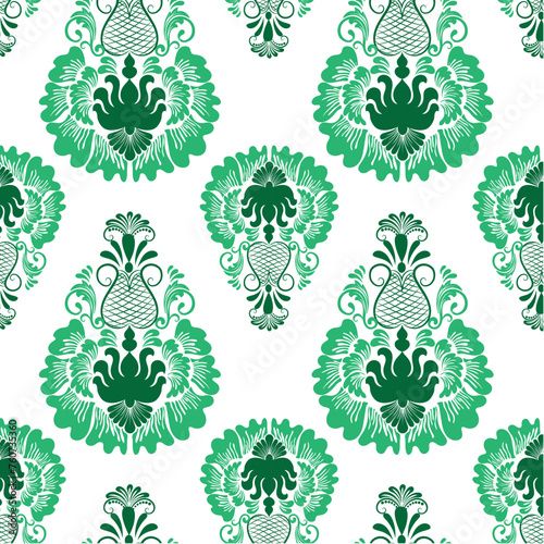 seamless pattern with green plants