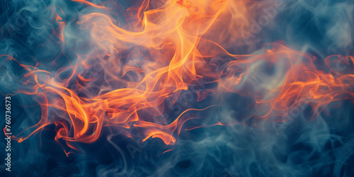 A beautiful fire texture flame with smoke an abstract illustration, fire motion background
