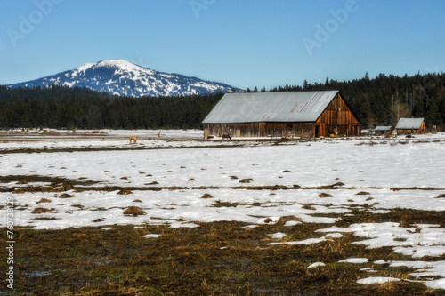 barn in the mountains