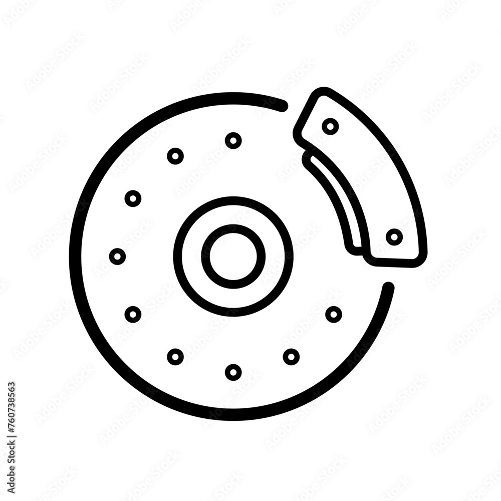 brake pads, brake disc - vector icon brake pads, brake disc - vector icon