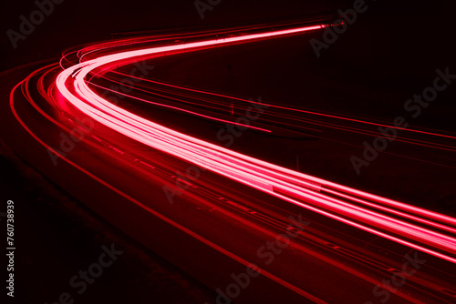 lights of cars driving at night. long exposure © Krzysztof Bubel
