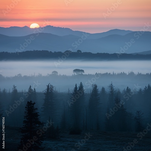 Foggy Sunrise, Blackail Deer Plateau