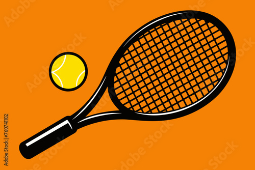 tennis racket and ball silhouette  © Chayon Sarker