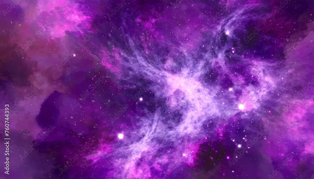 purple nebula background - obrazy, fototapety, plakaty 