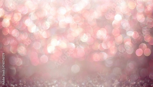 pale pink glittering christmas lights blurred abstract background