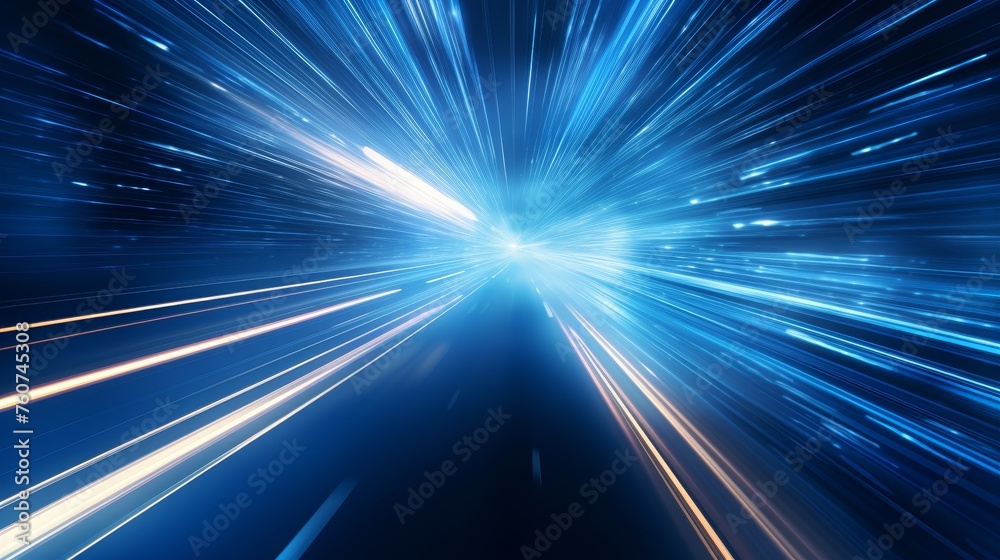 Obraz premium Traveling at the speed of light