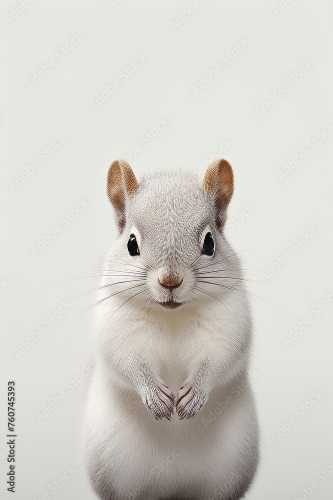A minimalistic cute squirrel with a funny expression  AI generated illustration