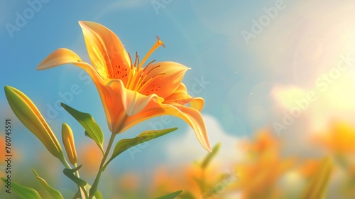 Flower on background, a picture of gorgeous color. Blossoming and vibrant, it's a wonderful floral display.
