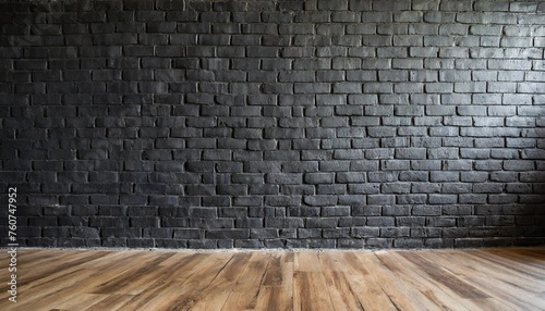 panorama black brick walls that are not plastered background and texture the texture of the brick is black background of empty brick basement wall