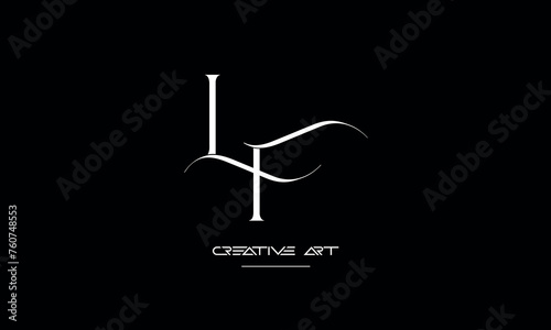 FL, LF, F, L abstract letters logo monogram