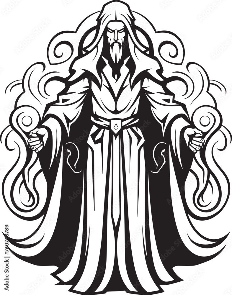 Greeds Enchantment Iconic Mercenary Emblem Sorcerous Wealth Avarice Vector Design