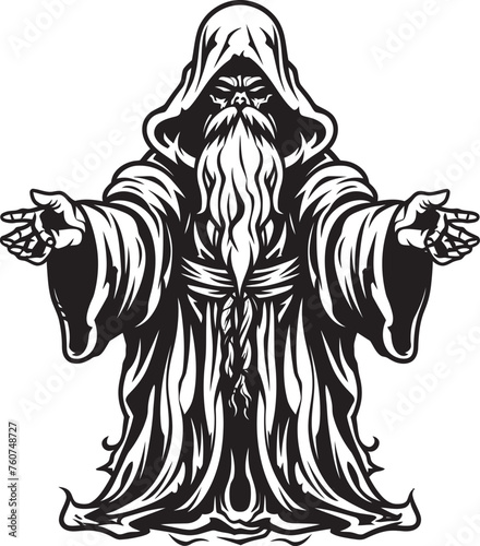 Sorcerous Enchanter Avarice Vector Design Adamantine Abundance Emblematic Sorcerer Icon