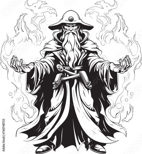 Avarice Arcana Vector Logo of Greed Greeds Conjurer Iconic Sorcerer Emblem