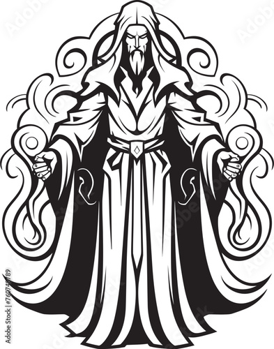 Greeds Enchantment Iconic Mercenary Emblem Sorcerous Wealth Avarice Vector Design