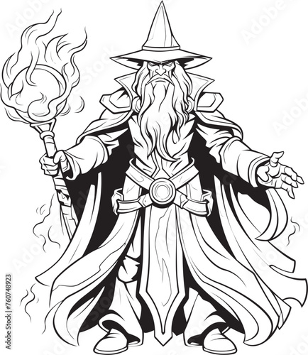 Adamantine Abundance Emblematic Sorcerer Icon Avarice Arcana Vector Logo of Greed