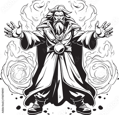 Avarice Arcana Vector Logo of Greed Greeds Conjurer Iconic Sorcerer Emblem