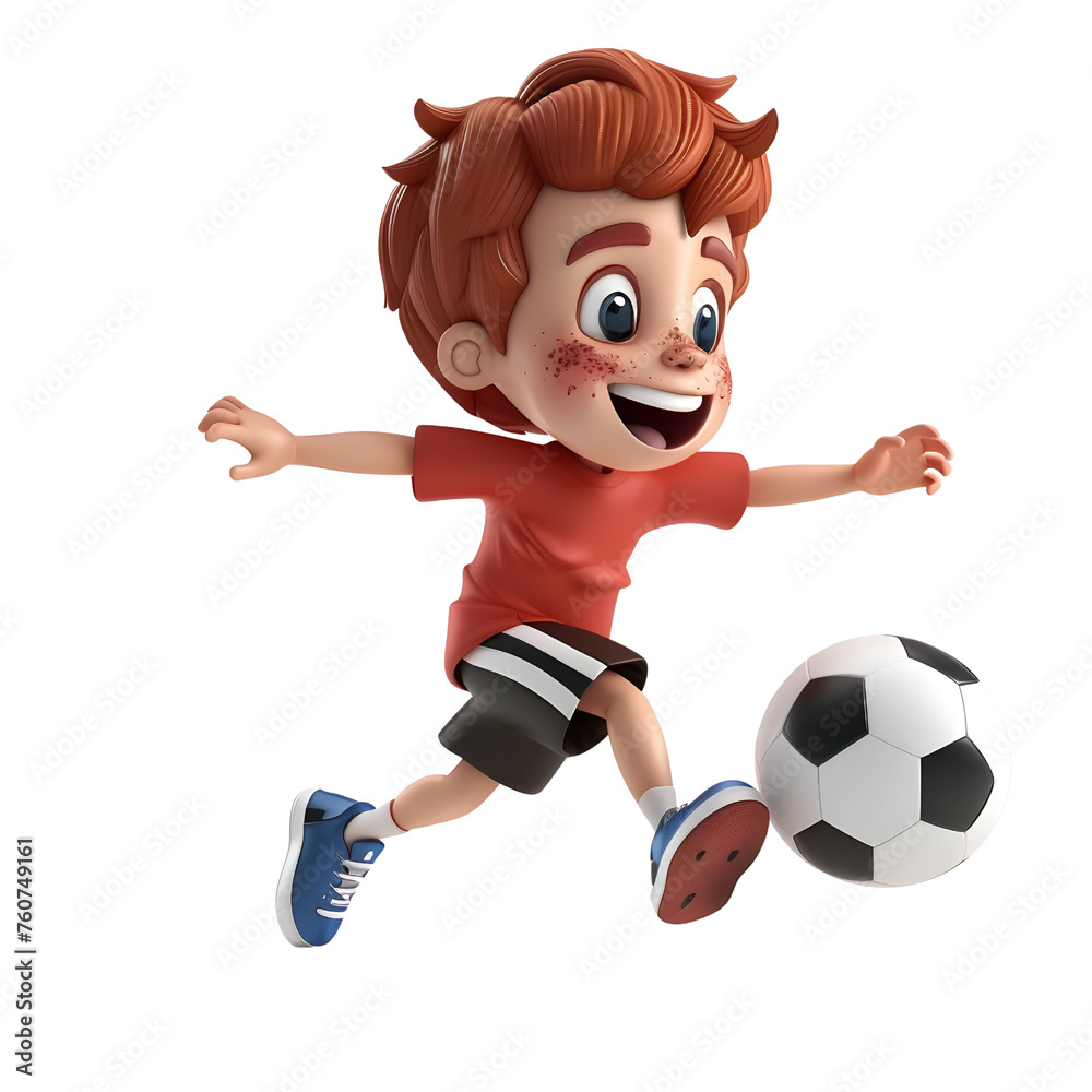  children playing football   isolated on white background PNG transparent background