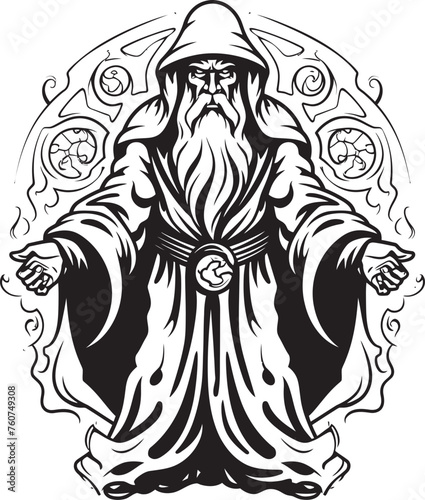 Greeds Sorcery Iconic Adamantine Emblem Sorcerous Enchanter Avarice Vector Design