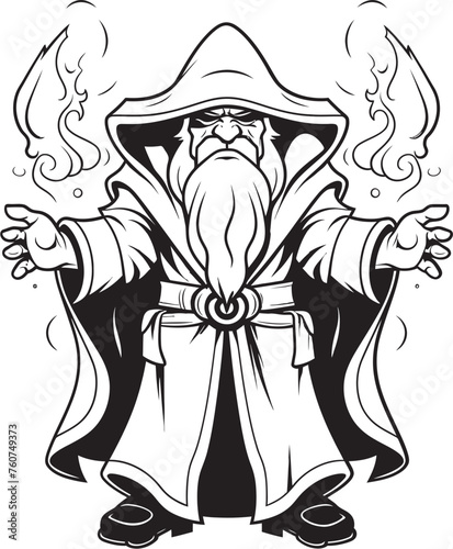 Avarices Ambitions Mercenary Logo Concept Greeds Mastery Iconic Sorcerer Emblem