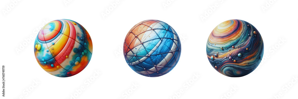 Set of watercolor baby toy ball, illustration, isolated over on transparent white background Set of watercolor baby toy ball, illustration, isolated over on transparent white background