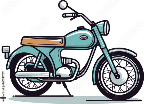 Motorcycle Road Trip Map Emblem Vector Illustration