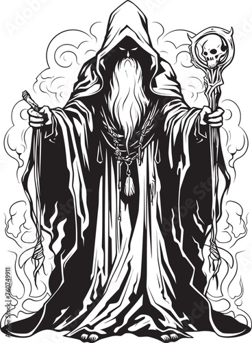 Avaricious Conjuration Vector Logo Design of Adamantine Greeds Mastery Iconic Sorcerer Emblem of Avarice